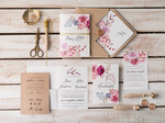 Zaproszenia ślubne Natura Eleganckie zaproszenia na ślub rustykalny eko papier Zaproszenia Ślubne piwonie wiosenne1