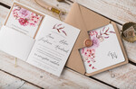 Zaproszenia ślubne Natura Eleganckie zaproszenia na ślub rustykalny eko papier Zaproszenia Ślubne piwonie wiosenne4