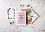 Zaproszenia ślubne Natura Proste Zaproszenia Ślubne Niezapominajki Zaproszenia na Ślub Minimalistyczne Zaproszenie na Ślub2