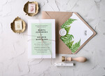 Zaproszenia ślubne Natura Proste Zaproszenia Ślubne Paprocie Zaproszenia na Ślub Rustykalne Minimalistyczne Zaproszenie na Ślub 2