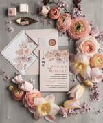 Zaproszenia ślubne Natura proste zaproszenia ślubne, zaproszenia na Slub z lakiem, minimalistyczne zaproszenia slubne1