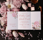 Zaproszenia ślubne Natura Proste Boho Zaproszenia Ślubne Kwiaty  Kokarda Zaproszenia na Ślub Delikatne Zaproszenie Ślubne3