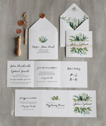 Zaproszenia ślubne Natura rustykalne zaproszenia ślubne w stylu boho eukaliptus zaproszenie na ślub proste1