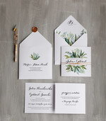 Zaproszenia ślubne Natura rustykalne zaproszenia ślubne w stylu boho eukaliptus zaproszenie na ślub proste0