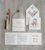 Zaproszenia ślubne Natura robione ręcznie zaproszenia ślubne inspirowane kwiatami róży 4