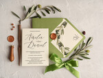 Zaproszenia ślubne Natura rustykalne zaproszenia ślubne Oliwki zaproszenia na ślub z naturalną Gałązką Oliwkową zielone zaproszenie na ślub Toskania Oliwka8