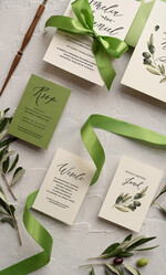 Zaproszenia ślubne Natura rustykalne zaproszenia ślubne Oliwki zaproszenia na ślub z naturalną Gałązką Oliwkową zielone zaproszenie na ślub Toskania Oliwka3