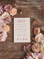 Zaproszenia ślubne Natura Proste Boho Zaproszenia Ślubne Peonie  Minimalistyczne Zaproszenia na Ślub Delikatne Zaproszenie Ślubne9