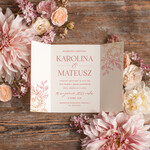 Zaproszenia ślubne Natura Proste Boho Zaproszenia Ślubne Peonie  Minimalistyczne Zaproszenia na Ślub Delikatne Zaproszenie Ślubne3