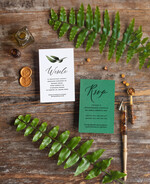 Zaproszenia ślubne Natura rustykalne zaproszenia na ślub eukaliptus szmaragdowe zaproszenia ślubne  Proste Eukaliptus Zaproszenia Ślubne Minimalistyczne6