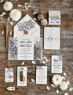 Zaproszenia ślubne Natura Proste Boho Zaproszenia Ślubne Róże  Minimalistyczne Zaproszenia na Ślub Delikatne Zaproszenie Ślubne3