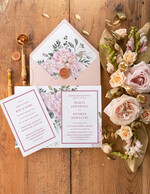 Zaproszenia ślubne Natura zaproszenia ślubne ręcznie robione, delikatne zaproszenie slubne z kwiatami 2