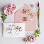 Zaproszenia ślubne Natura Proste Boho Zaproszenia Ślubne Kwiaty Róże  Minimalistyczne Zaproszenia na Ślub Delikatne Zaproszenie Ślubne1