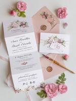 Zaproszenia ślubne Natura Proste Boho Zaproszenia Ślubne Kwiaty Róże  Minimalistyczne Zaproszenia na Ślub Delikatne Zaproszenie Ślubne0