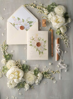 Zaproszenia ślubne Natura modne zaproszenia ślubne, botaniczne motywy boho kwiaty2