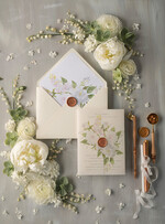 Zaproszenia ślubne Natura modne zaproszenia ślubne, botaniczne motywy boho kwiaty5