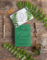 Zaproszenia ślubne Natura Paprtoka Zaproszenia Ślubne Minimalistyczne Zaproszenia na Ślub Delikatne Zaproszenie Ślubne rustykalne zaproszenia na ślub paproć szmaragdowe zaproszenia ślubne 1