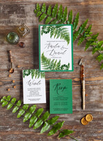 Zaproszenia ślubne Natura Paprtoka Zaproszenia Ślubne Minimalistyczne Zaproszenia na Ślub Delikatne Zaproszenie Ślubne rustykalne zaproszenia na ślub paproć szmaragdowe zaproszenia ślubne 2