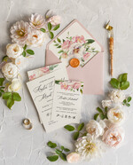 Zaproszenia ślubne Natura Proste Boho Zaproszenia Ślubne Kwiaty Róże  Minimalistyczne Zaproszenia na Ślub Delikatne Zaproszenie Ślubne11