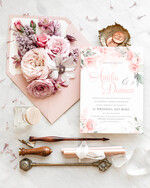 Zaproszenia ślubne Natura wyjątkowe zaproszenia na ślub, delikatne zaproszenia z różami, eleganckie zaproszenia slubne, zaproszenie na slub 0