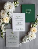 Zaproszenia ślubne Natura Złocone Eukaliptus Zaproszenia Ślubne Zieleń i Złoto  Zaproszenia na Ślub Delikatne Zaproszenie Ślubne Zielone Eukaliptus 6