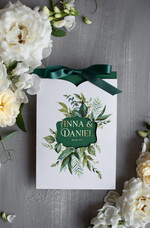 Zaproszenia ślubne Natura Złocone Eukaliptus Zaproszenia Ślubne Zieleń i Złoto  Zaproszenia na Ślub Delikatne Zaproszenie Ślubne Zielone Eukaliptus 7