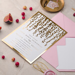 Zaproszenia ślubne Złote Glamour złote różowe zaproszenia ślubne robione na zamówienie idealne na wesele4