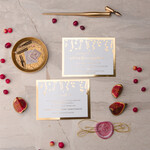 Zaproszenia ślubne Złote Glamour złote różowe zaproszenia ślubne robione na zamówienie idealne na wesele5