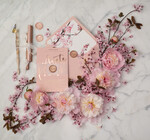 Zaproszenia ślubne Złote Glamour złote zaproszenia ślubne boho kwitnace wisnie złocone zaproszenie na ślub  3