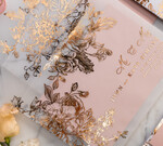 Zaproszenia ślubne Złote Glamour złote zaproszenia ślubne wykonywane ręcznie styl glamour w kolorystyce pudrowego różu i złota11