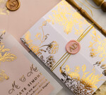 Zaproszenia ślubne Złote Glamour złote zaproszenia ślubne wykonywane ręcznie styl glamour w kolorystyce pudrowego różu i złota36