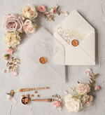 Zaproszenia ślubne Złote Glamour złote zaproszenia ślubne na przezroczystej kalce błyszczące zaproszenie ślubne glamour4