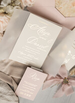 Zaproszenia ślubne Złote Glamour eleganckie zaproszenie na ślub z suszonym dmuszkiem, wyjątkowe zaproszenia ślubne z dmuszkiem, zaproszenia na ślub w stylu glamour5