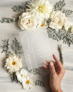 Zaproszenia ślubne Złote Glamour zaproszenia na ślub z satynowej pleksy, zaproszenia na wesele z akrylu, zaproszenia slubne z lakiem, elrganckie zaproszenia na slub7