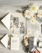 Zaproszenia ślubne Złote Glamour zaproszenia na ślub z satynowej pleksy, zaproszenia na wesele z akrylu, zaproszenia slubne z lakiem, elrganckie zaproszenia na slub0