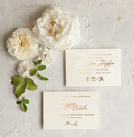 Zaproszenia ślubne Złote Glamour Złote  Minimalistyczne zaproszenia ślubne,  proste złocone zaproszenie ślubne Nowoczesne zaproszenie na ślub4