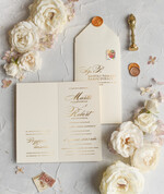 Zaproszenia ślubne Złote Glamour Proste  Złote Zaproszenia Ślubne Glamour Minimalistyczne Złocone Zaproszenia na Ślub  Zaproszenie ślubne  1