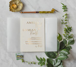 Zaproszenia ślubne Złote Glamour najpiękniejsze zaproszenia ślubne, nowoczesny styl glamour5