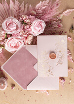 Zaproszenia ślubne Złote Glamour nowoczesne zaproszenia ślubne nowoczesny styl glamour zaproszenia ślubne z welurem 3