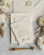 Zaproszenia ślubne Złote Glamour Minimalistyczne  Złote Zaproszenia Ślubne,  Proste  Złocone Zaproszenia na Ślub  Zaproszenie ślubne  5