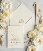 Zaproszenia ślubne Złote Glamour Minimalistyczne  Złote Zaproszenia Ślubne,  Proste  Złocone Zaproszenia na Ślub  Zaproszenie ślubne  9