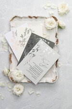 Zaproszenia ślubne Złote Glamour delikatne zaproszenia ślubne srebrne błyszczące litery ślub glamour3