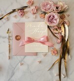 Zaproszenia ślubne Złote Glamour błyszczące złote zaproszenia ślubne w stylu glamour z motywem kwiatowym1