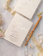 Zaproszenia ślubne Złote Glamour minimalistyczne złote lub srebrne zaproszenia ślubne  idealne na wesele w stylu glamour 15