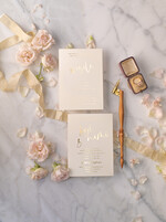 Zaproszenia ślubne Złote Glamour minimalistyczne złote lub srebrne zaproszenia ślubne  idealne na wesele w stylu glamour 20