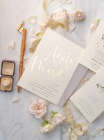 Zaproszenia ślubne Złote Glamour minimalistyczne złote lub srebrne zaproszenia ślubne  idealne na wesele w stylu glamour 4