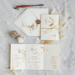Zaproszenia ślubne Złote Glamour nowoczesne złote zaproszenia ślubne, idealne na klasyczne wesele1