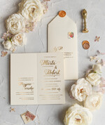 Zaproszenia ślubne Złote Glamour Minimalistyczne  Złote Zaproszenia Ślubne Glamour Proste  Złocone Zaproszenia na Ślub  Zaproszenie ślubne  1