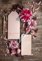 Zaproszenia ślubne Złote Glamour złote nowoczesne zaproszenia ślubne złocone minimalistyczne zaproszenie na ślub cywilny różowe2