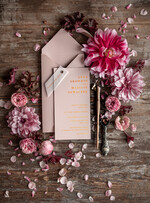 Zaproszenia ślubne Złote Glamour złote nowoczesne zaproszenia ślubne złocone minimalistyczne zaproszenie na ślub cywilny różowe3